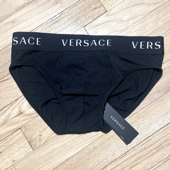 Versace Other - Versace black logo men’s briefs cut underwear - new with tags